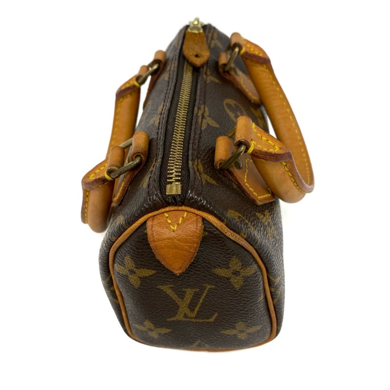 △ Louis Vuitton 路易威登 Nano Speedy Brown Coated Canvas Monogram 2Way Bag 啡色塗層帆布經典花紋迷你兩用袋 - 257021720-6