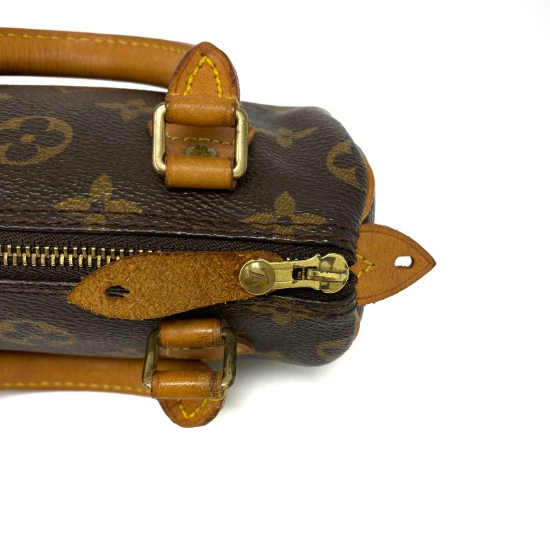 △ Louis Vuitton 路易威登 Nano Speedy Brown Coated Canvas Monogram 2Way Bag 啡色塗層帆布經典花紋迷你兩用袋 - 257021720-8