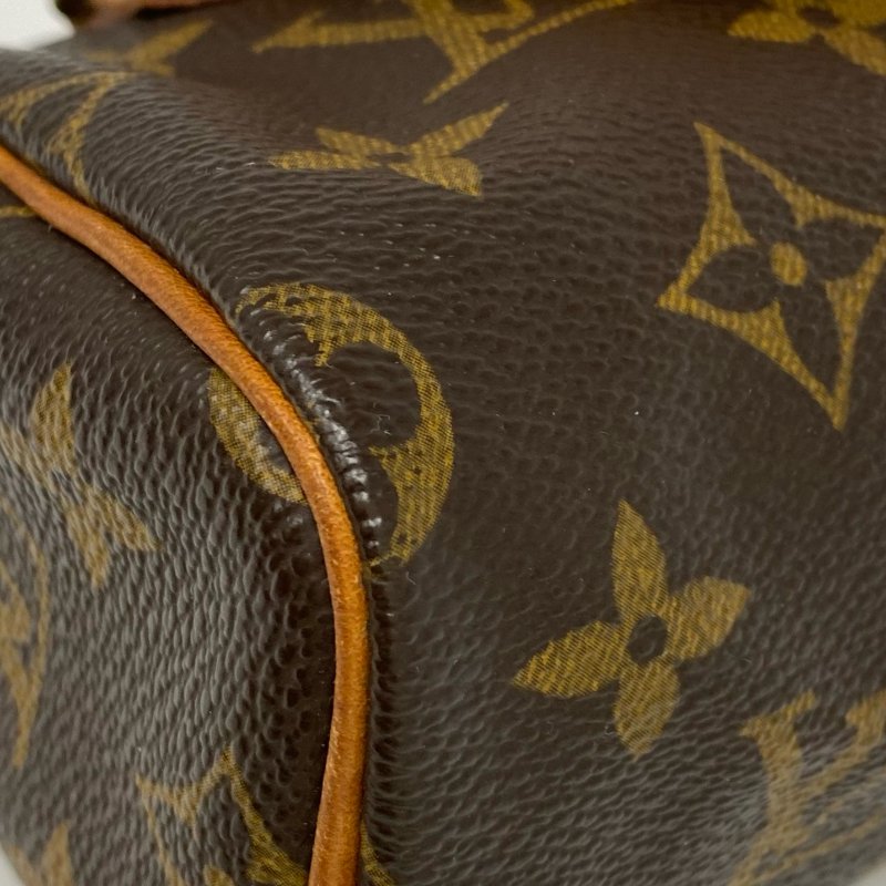 △ Louis Vuitton 路易威登 Nano Speedy Brown Coated Canvas Monogram 2Way Bag 啡色塗層帆布經典花紋迷你兩用袋 - 257021720-11