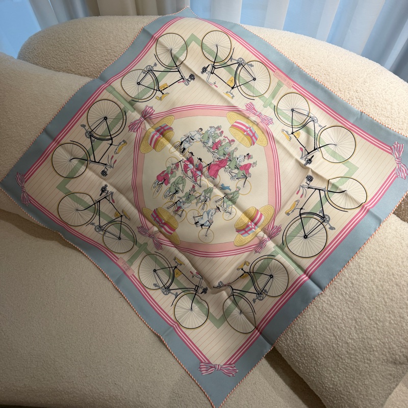 Hermes 🤎Cnanel 腳踏車絲巾 🤎全新-0