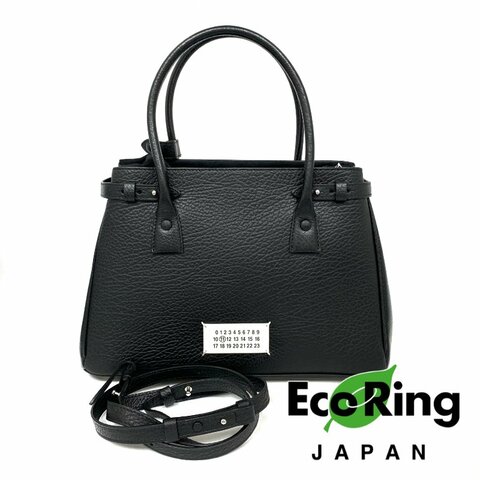 ☆ Maison Margiela MM6 Black Calfskin 5AC 2Way Bag 黑色小牛皮兩用袋 - 257021779