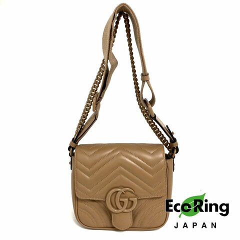 ☆Gucci古馳 Light Brown Calfskin 2Way Bag 739681 淺棕色小牛皮兩用袋739681 -257021821