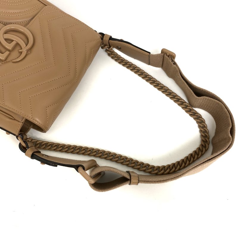 ☆Gucci古馳 Light Brown Calfskin 2Way Bag 739681 淺棕色小牛皮兩用袋739681 -257021821-7