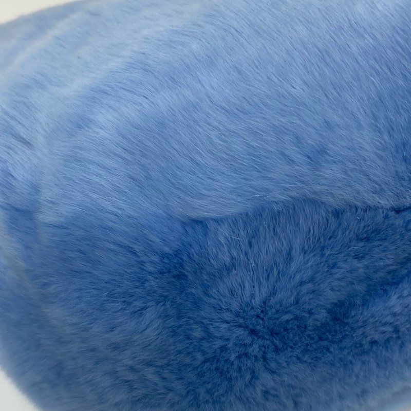 △ Chanel 香奈兒 Light Blue Rabbit Fur Gray Tone Metal Chain Handbag No.7 淺藍色兔毛灰色金屬鏈條手袋No.7 -257021577-13