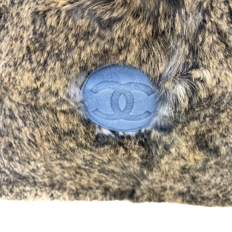 △ Chanel 香奈兒 Blue Rabbit Fur Tote Bag No.5 藍色兔毛托特袋 No.5 -257021578-7