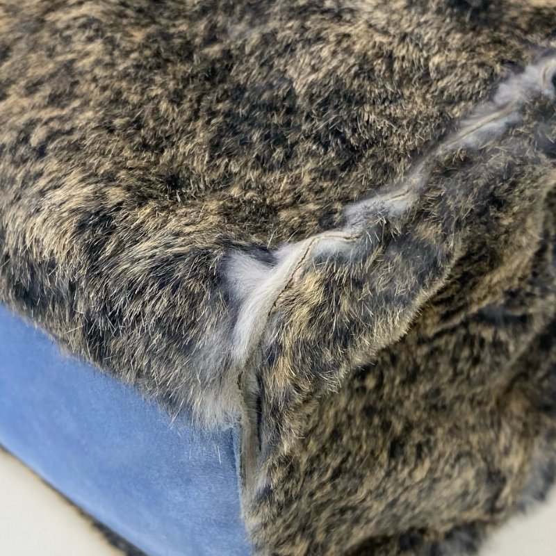 △ Chanel 香奈兒 Blue Rabbit Fur Tote Bag No.5 藍色兔毛托特袋 No.5 -257021578-9