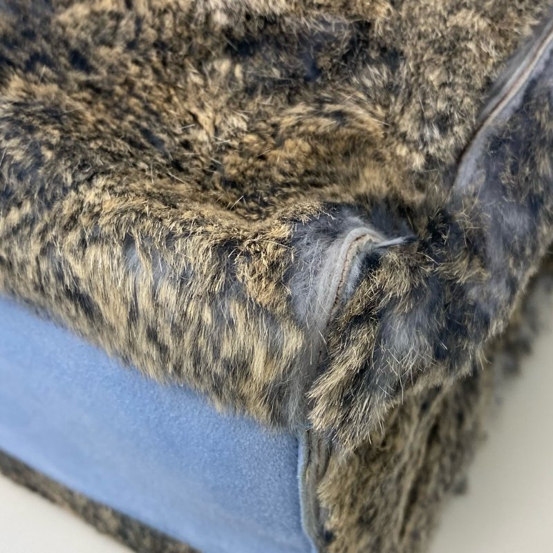 △ Chanel 香奈兒 Blue Rabbit Fur Tote Bag No.5 藍色兔毛托特袋 No.5 -257021578-11