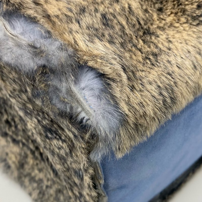 △ Chanel 香奈兒 Blue Rabbit Fur Tote Bag No.5 藍色兔毛托特袋 No.5 -257021578-12