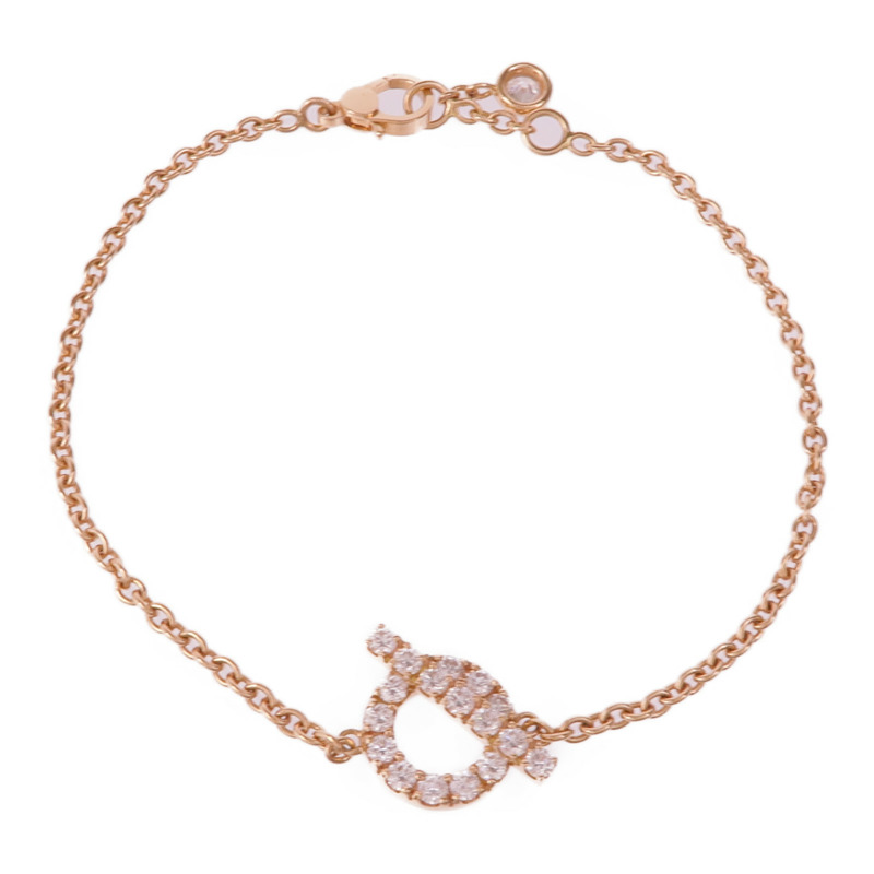 HERMES 18K玫瑰金Finesse Bracelet手鏈-3