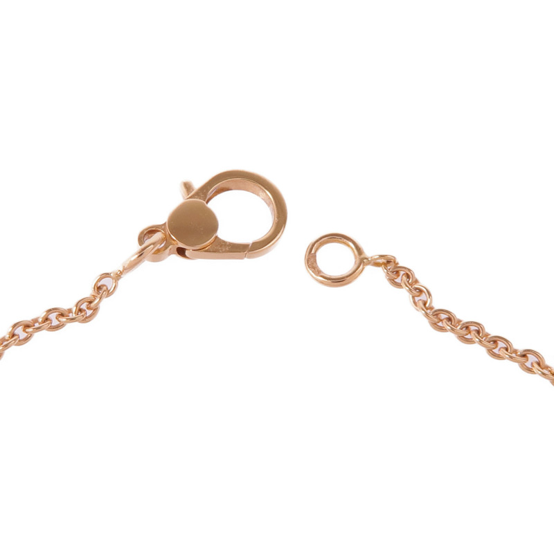 HERMES 18K玫瑰金Finesse pendant Necklace鑽石項鍊-4