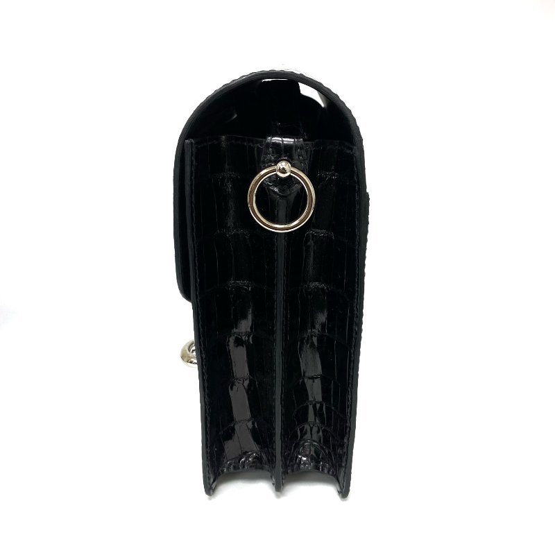 △ Hermes 愛馬仕 Roulis 23 89 Noir Niloticus crocodile skin Palladium-plated Hardware Shoulder Bag Stamp D 黑色尼羅鱷魚皮銀扣肩背袋 D刻 -257021517-3