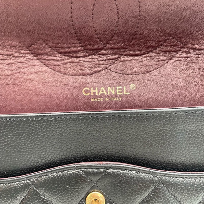 Chanel Classic Flap CF JUMBO黑色金扣 荔枝紋牛皮 雙蓋口蓋包 肩背包斜背包-18