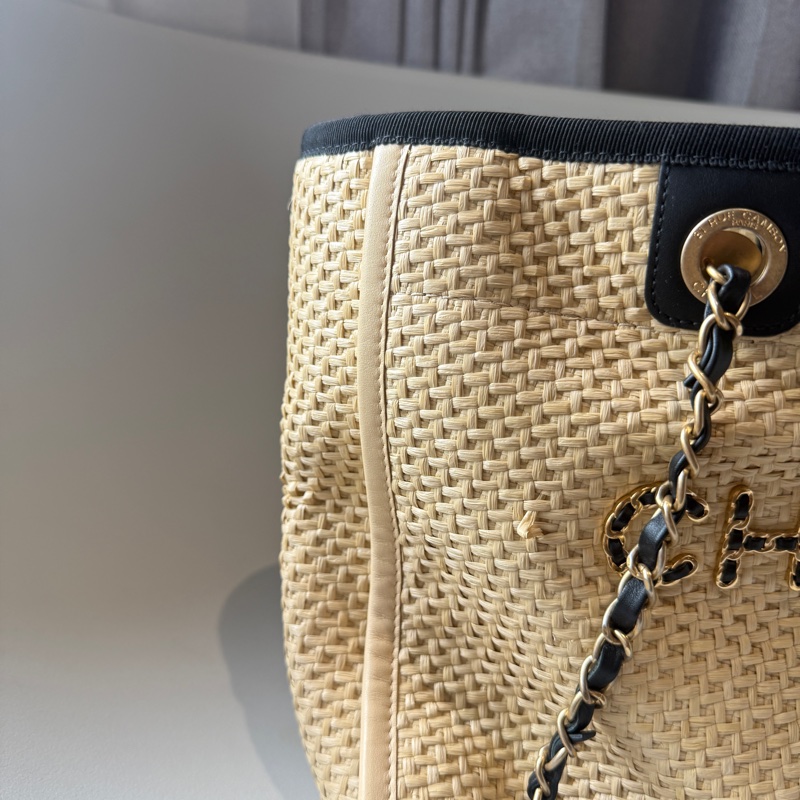 Chanel 限量版拉菲草沙灘包-1