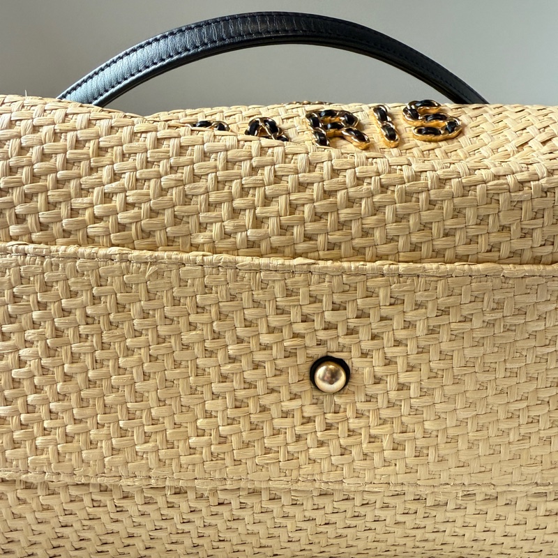 Chanel 限量版拉菲草沙灘包-6