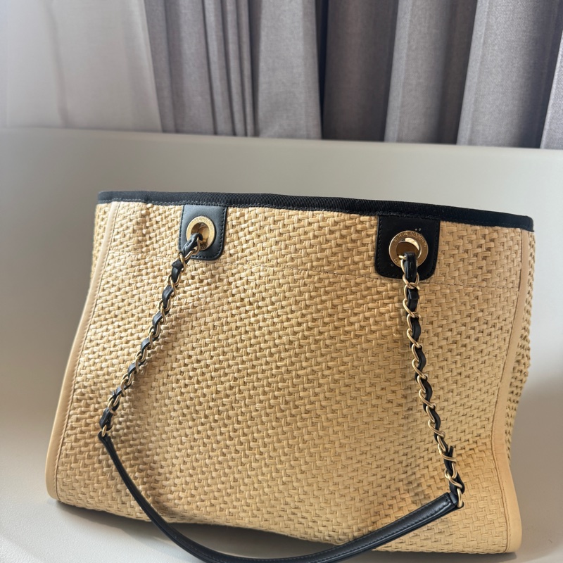 Chanel 限量版拉菲草沙灘包-8