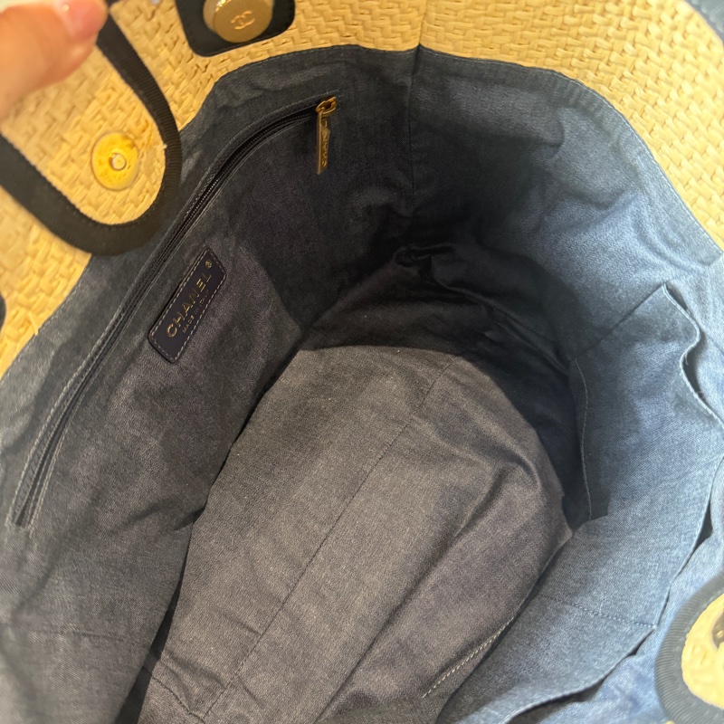 Chanel 限量版拉菲草沙灘包-9