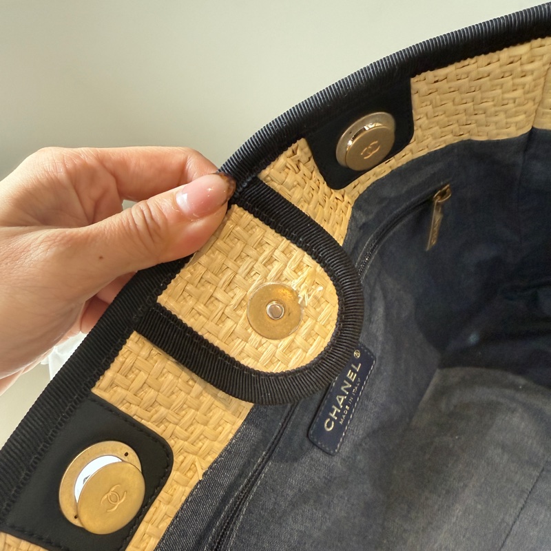 Chanel 限量版拉菲草沙灘包-10