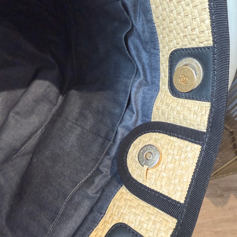 Chanel 限量版拉菲草沙灘包-12