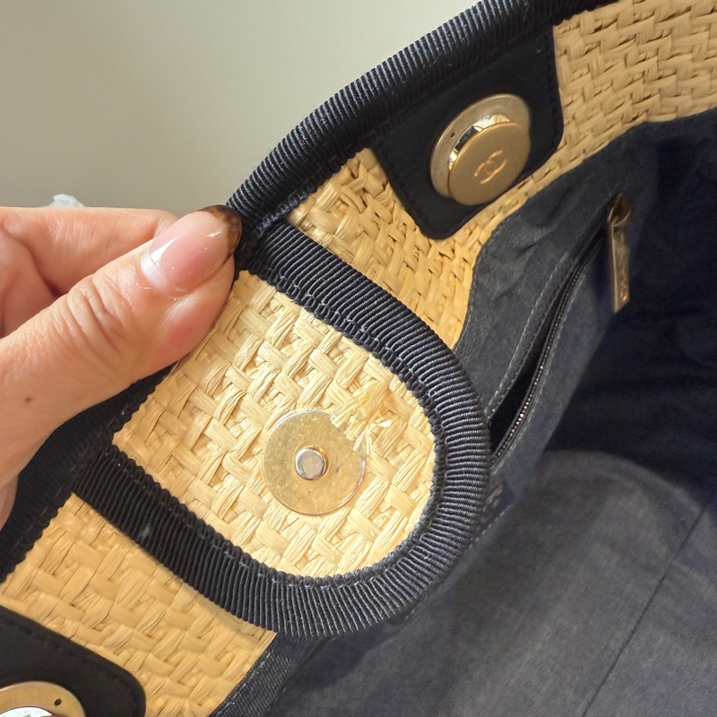 Chanel 限量版拉菲草沙灘包-15