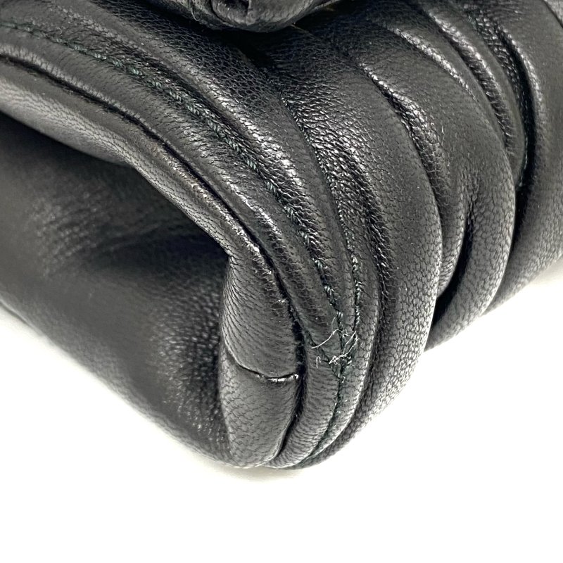 ☆ Miu Miu 繆繆 Black Lambskin Shoulder Bag 黑色小羊皮肩背袋 - 257021780-7