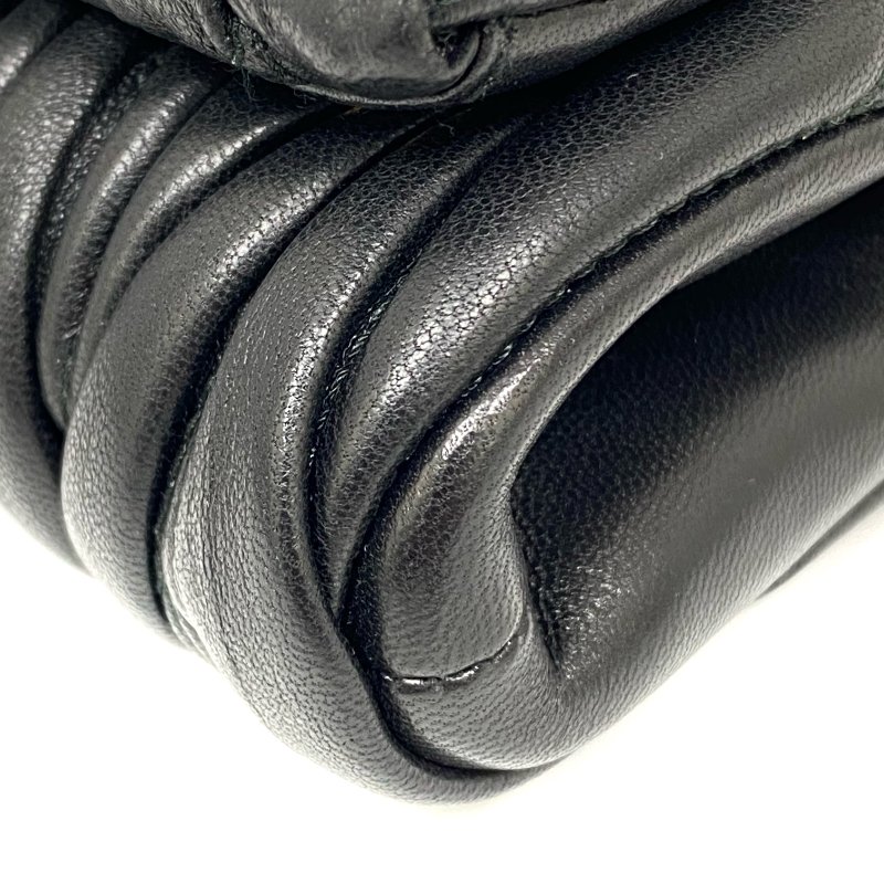 ☆ Miu Miu 繆繆 Black Lambskin Shoulder Bag 黑色小羊皮肩背袋 - 257021780-8