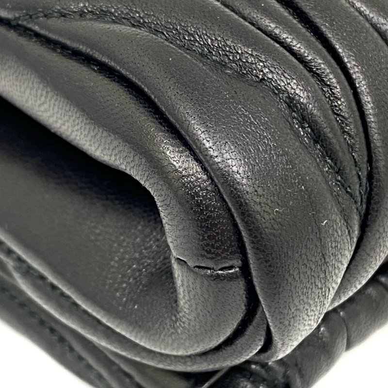 ☆ Miu Miu 繆繆 Black Lambskin Shoulder Bag 黑色小羊皮肩背袋 - 257021780-9