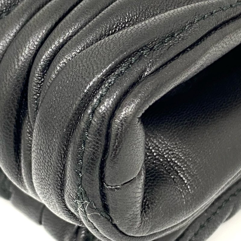 ☆ Miu Miu 繆繆 Black Lambskin Shoulder Bag 黑色小羊皮肩背袋 - 257021780-10