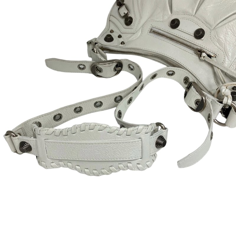 ☆ Balenciaga 巴黎世家 Le Cagole White Sheepskin Shoulder Bag 671307 白色羊皮肩背袋 671307 - 257022118-7