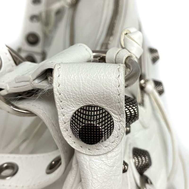 ☆ Balenciaga 巴黎世家 Le Cagole White Sheepskin Shoulder Bag 671307 白色羊皮肩背袋 671307 - 257022118-10