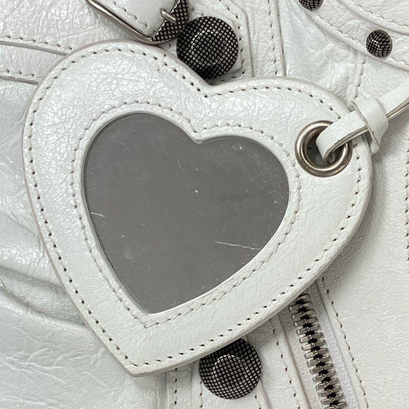 ☆ Balenciaga 巴黎世家 Le Cagole White Sheepskin Shoulder Bag 671307 白色羊皮肩背袋 671307 - 257022118-19