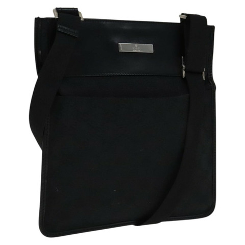 GUCCI GG帆布肩背包 黑色 27639 正品 ep7170