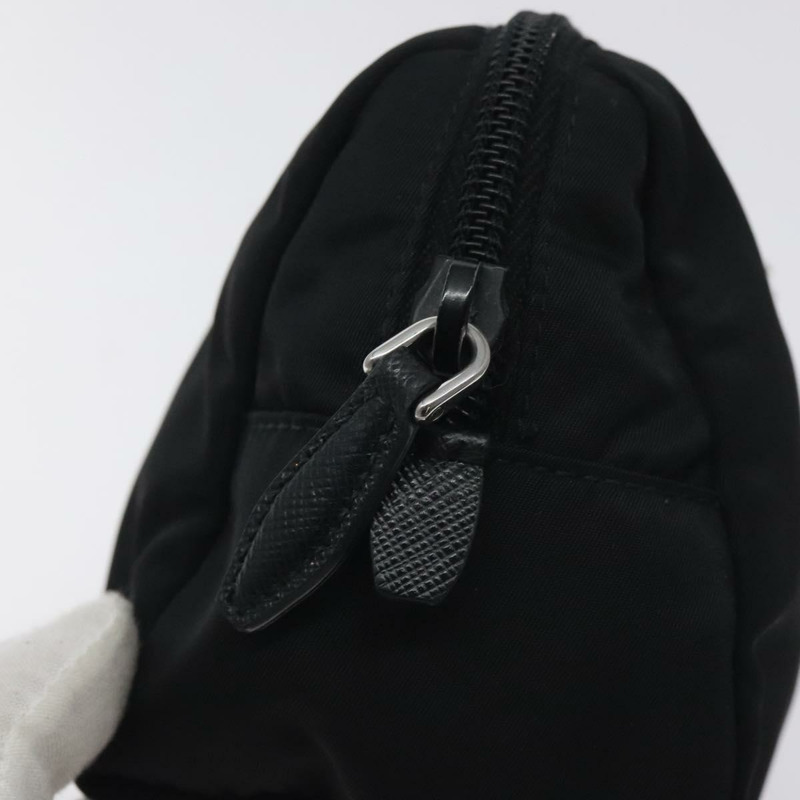 【日本直送】PRADA 黑色尼龍手拿包 Auth SW1012-7