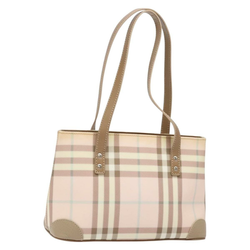 【日本直送】BURBERRY Nova 格紋肩背包 PVC 粉紅銀色 正品 bs29126-0