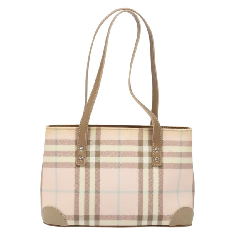【日本直送】BURBERRY Nova 格紋肩背包 PVC 粉紅銀色 正品 bs29126-12