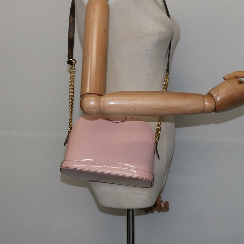 【日本直送】路易威登 Vernis Alma MINI 兩用包 粉紅玫瑰 Valerine M52750 LV 正品 148026-20