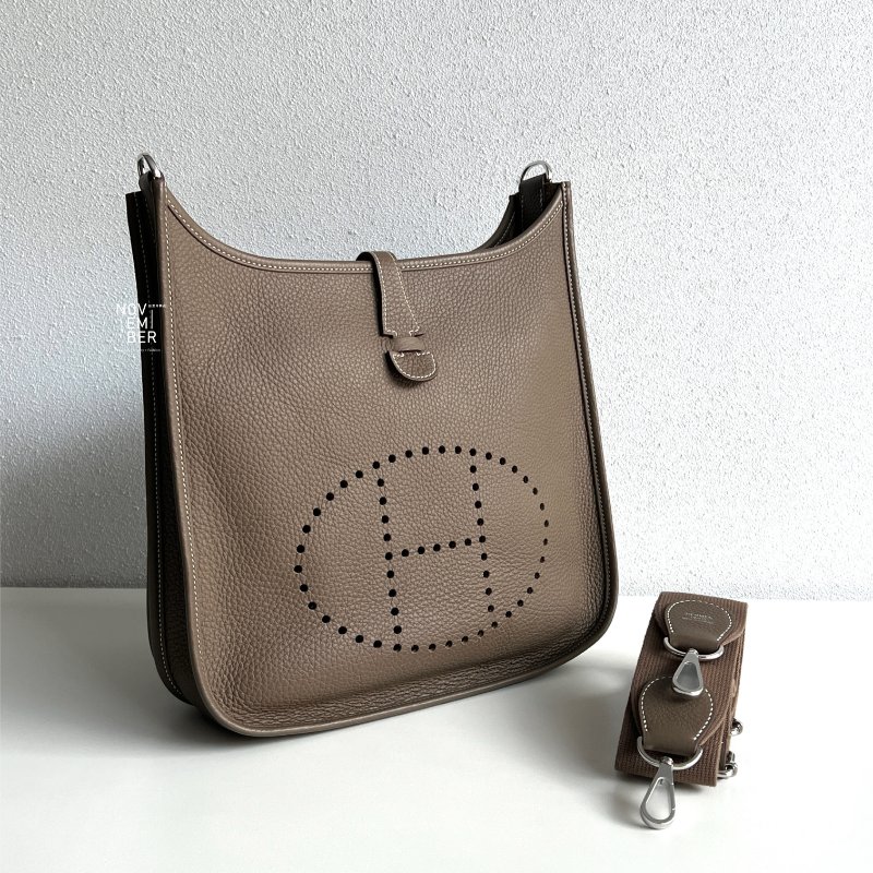 全新💖 全配有購證🙌🏻 Hermès 愛馬仕 Evelyne 29 大象灰銀釦-2