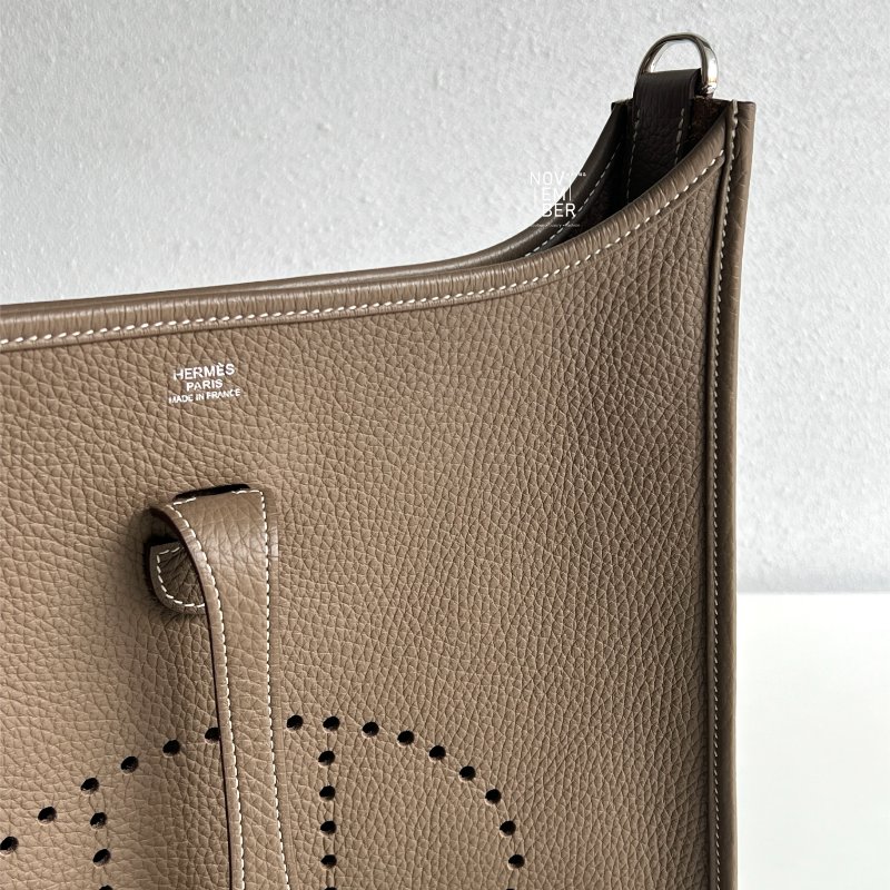 全新💖 全配有購證🙌🏻 Hermès 愛馬仕 Evelyne 29 大象灰銀釦-5