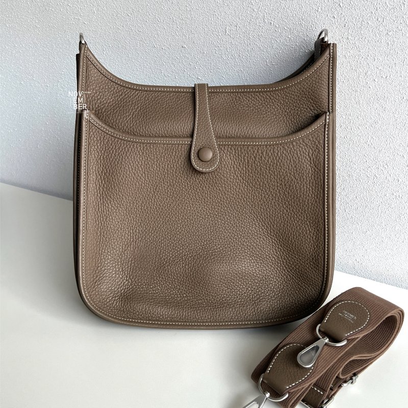 全新💖 全配有購證🙌🏻 Hermès 愛馬仕 Evelyne 29 大象灰銀釦-6
