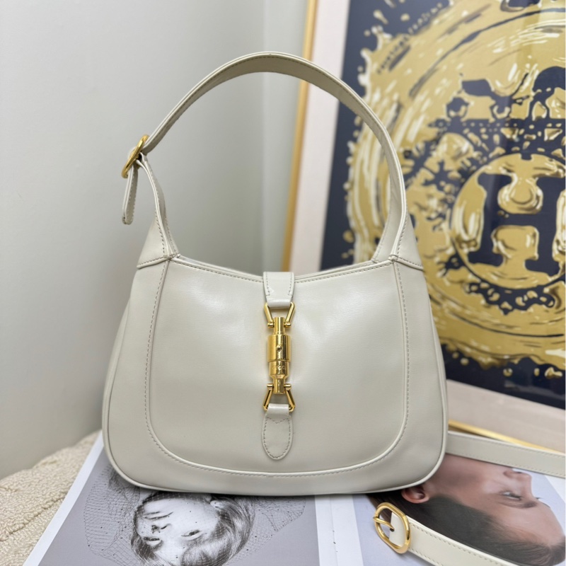 【近新閒置❤️】 Gucci jackie1961白色全皮hobo腋下包手提包-0