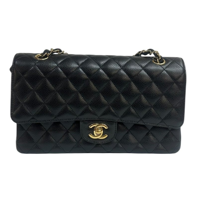 【美收精品】CHANEL黑色荔枝紋牛皮CF 25 4-309-1