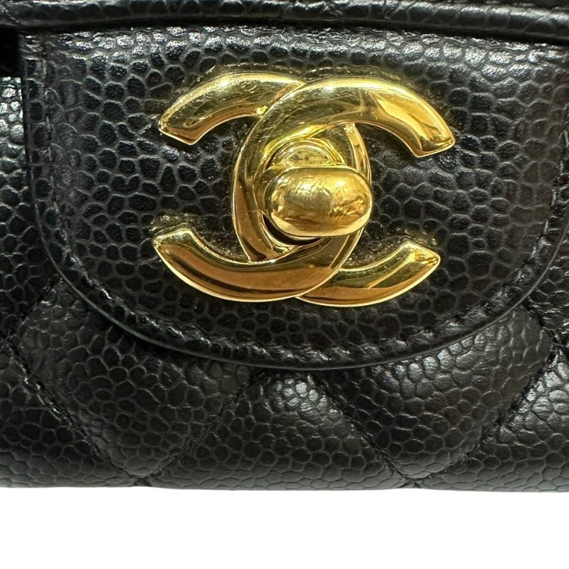 【美收精品】CHANEL黑色荔枝紋牛皮CF 25 4-309-18