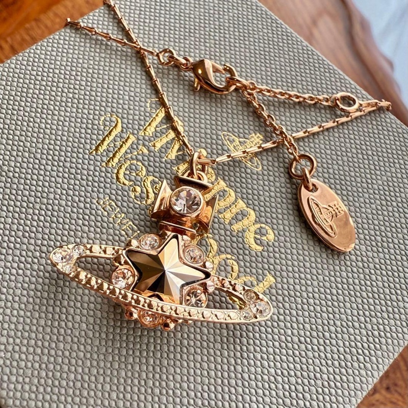 🌷Vivienne Westwood 五星金色項鍊|經典花紋✦fufu style 精品✦ 氣質款|Viviennewestwood項鍊യ-7