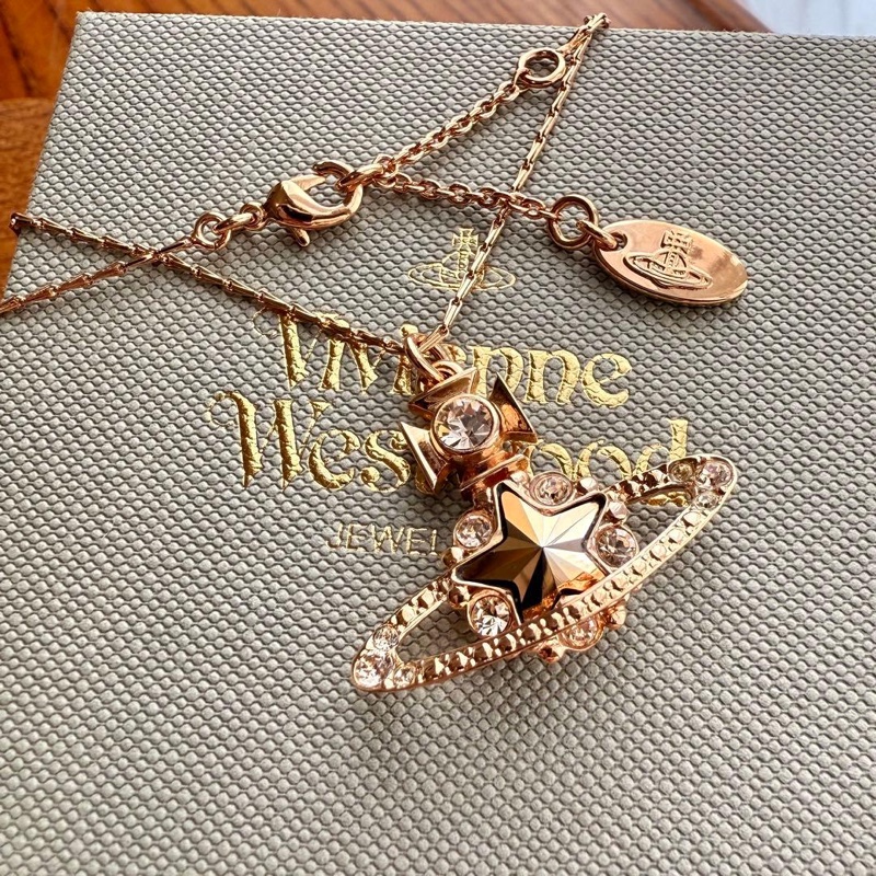 🌷Vivienne Westwood 五星金色項鍊|經典花紋✦fufu style 精品✦ 氣質款|Viviennewestwood項鍊യ-8