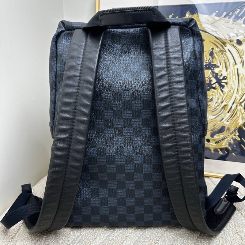 【近新閒置❤️】 LV 限定椰樹藍色棋盤格 阿波羅雙肩包 背包-1