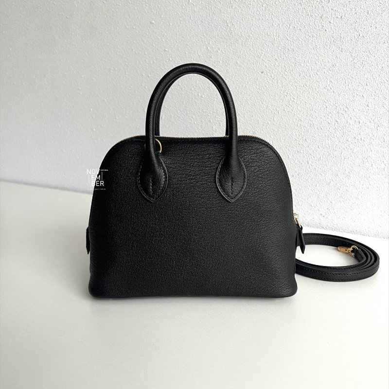 全新💖 全配有購證🙌🏻 Hermès 愛馬仕 Mini Bolide 黑色金釦-0