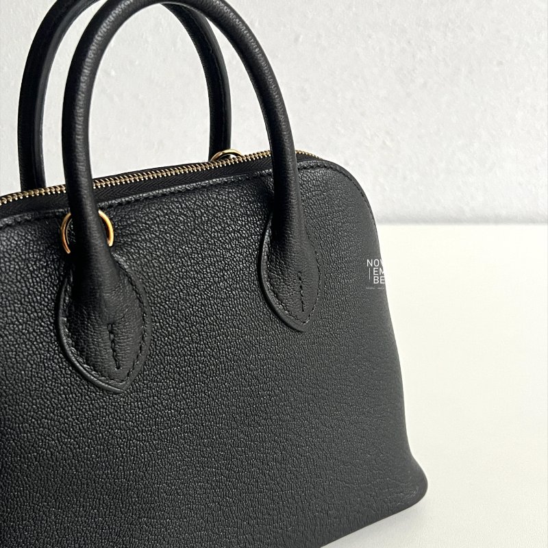全新💖 全配有購證🙌🏻 Hermès 愛馬仕 Mini Bolide 黑色金釦-4