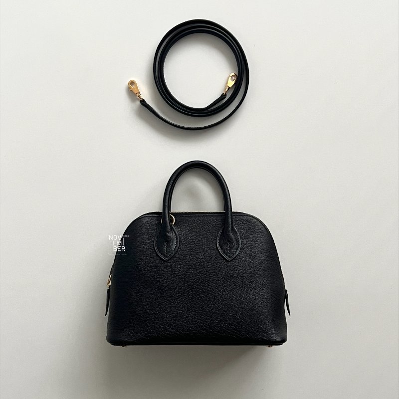 全新💖 全配有購證🙌🏻 Hermès 愛馬仕 Mini Bolide 黑色金釦-5