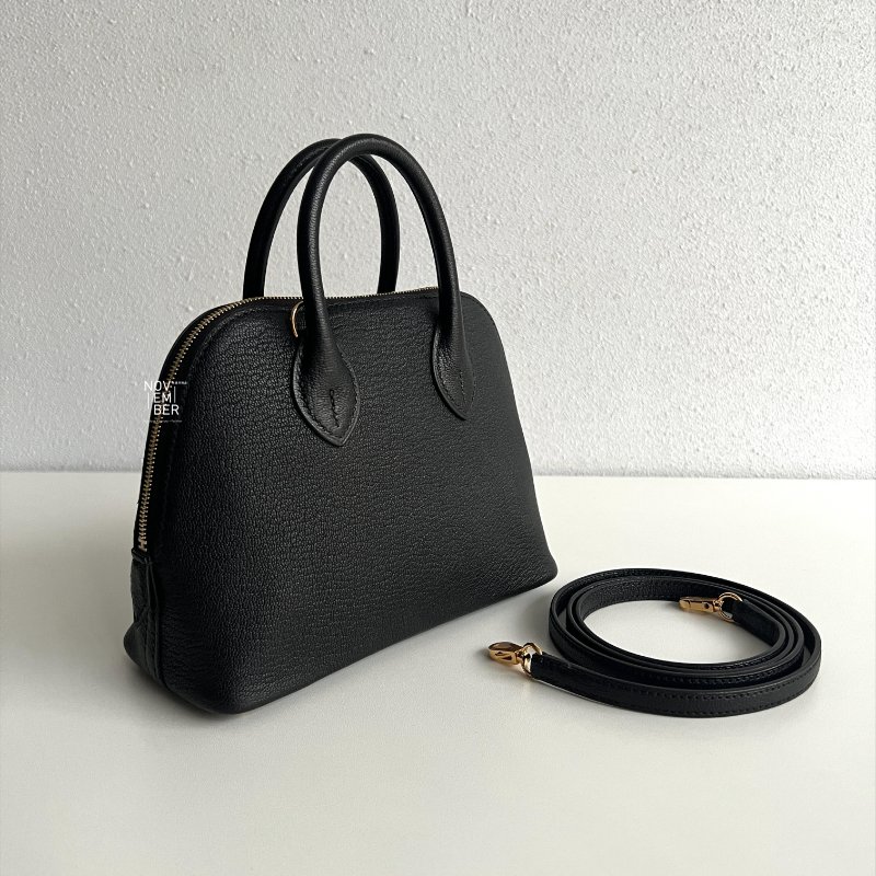 全新💖 全配有購證🙌🏻 Hermès 愛馬仕 Mini Bolide 黑色金釦-6