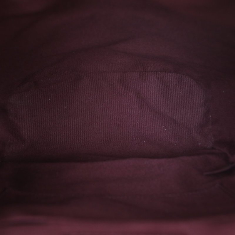 CHANEL 酒紅色油蠟皮油蠟皮23開銀扣薩爾茨堡雙肩包前拉鏈口袋肩背包-3