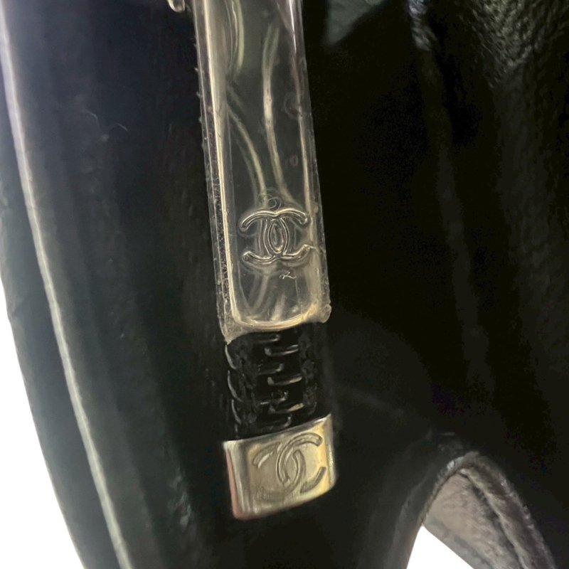 【美收精品】CHANEL黑色羊皮銀色星釦WOC 4-310-12